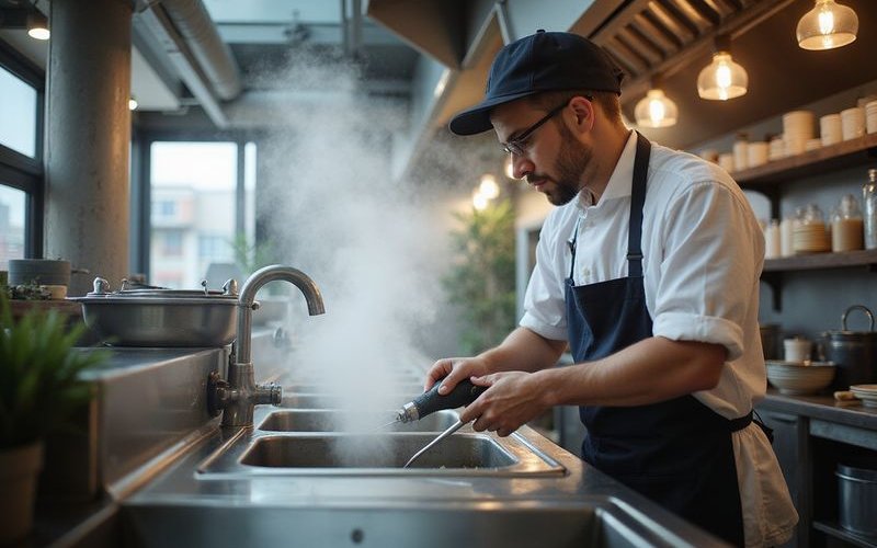 Commercial hot water installation in Perth restaurant kitchen