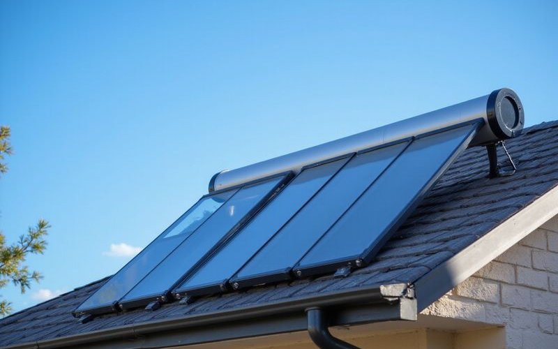 Solar hot water panels installed on Perth home roof